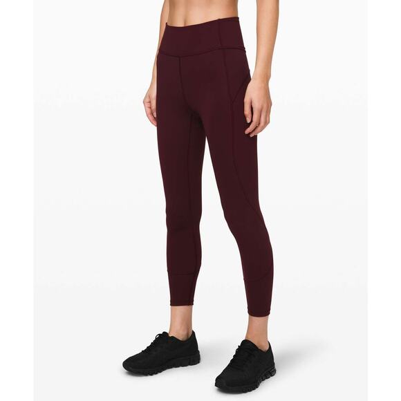 Lululemon In Movement Tight 25" *Everlux Size 6 Garnet EUC - Picture 5 of 8